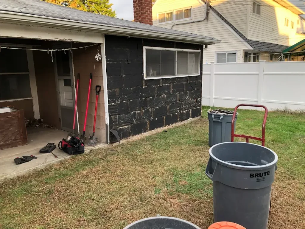 Removing shingles from a house